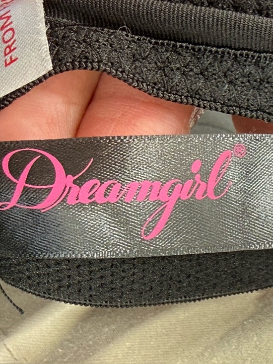 DreamGirl Sexy Black Strappy Harness Bandage Mini Dress with Garter Straps - Picture 15 of 16